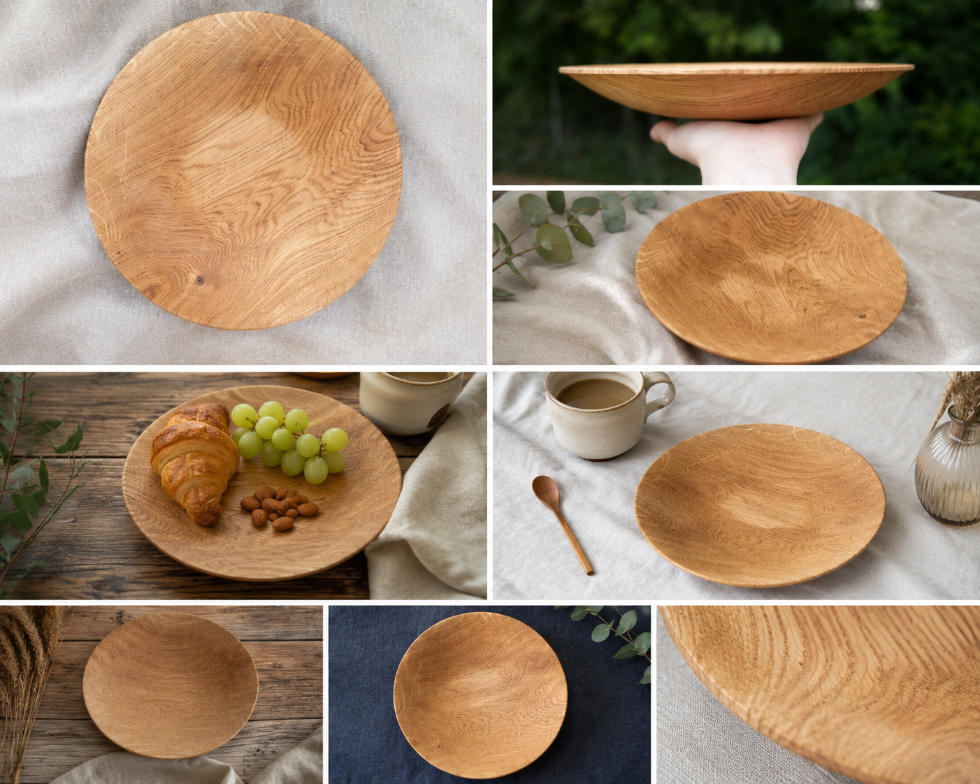 Obstschale aus Eiche – Unikat Ø 30 cm
