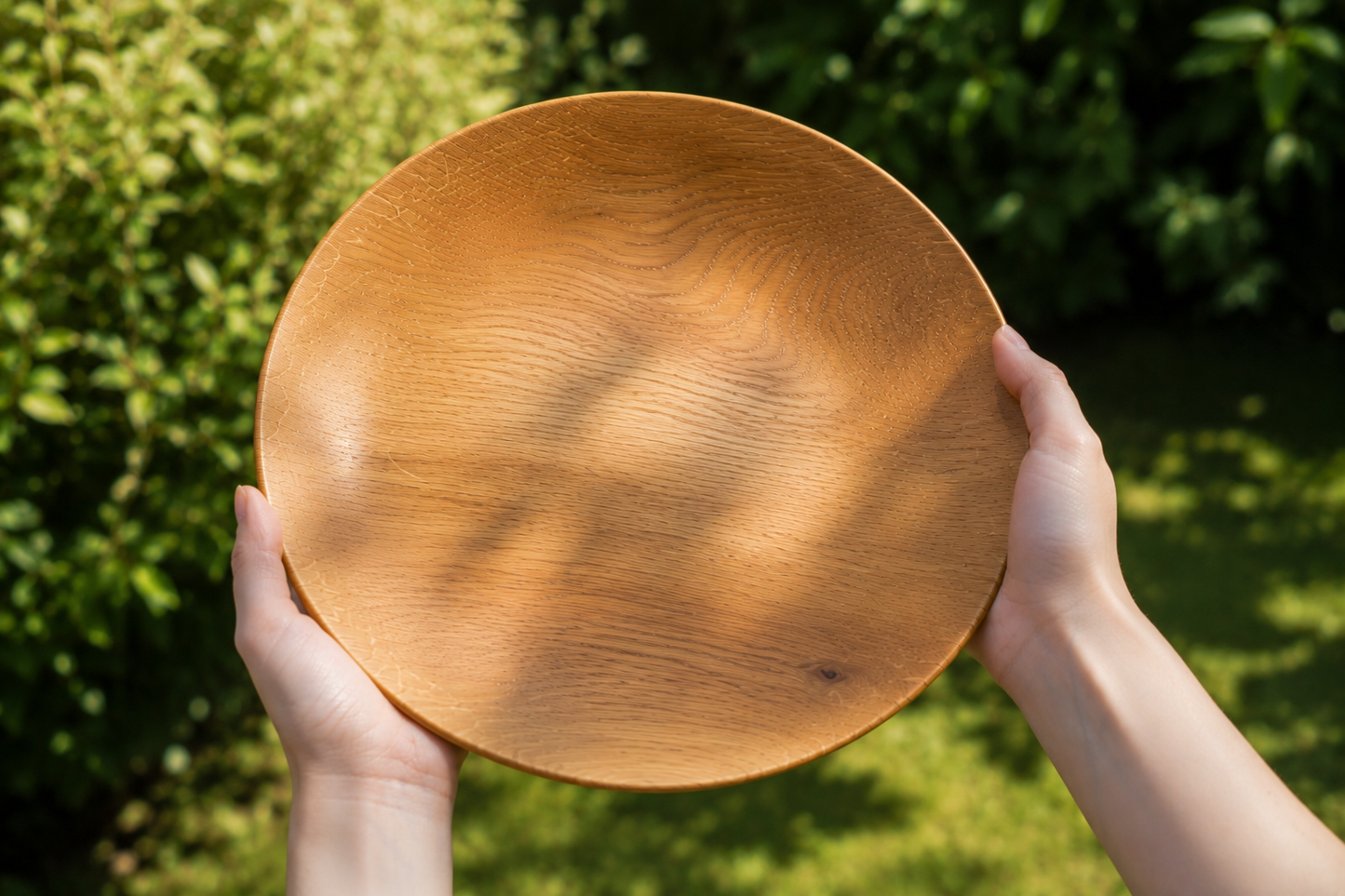 Obstschale aus Eiche – Unikat Ø 30 cm